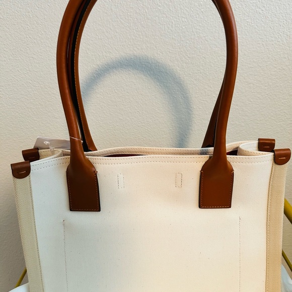 AUTHENTIC Christian Louboutin Small Nastroloubi Canvas Cream and Brown Tote Bag - Picture 9 of 13